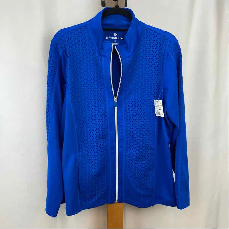 Alfred Dunner Women's Size 12 Royal Blue cutouts Jacket