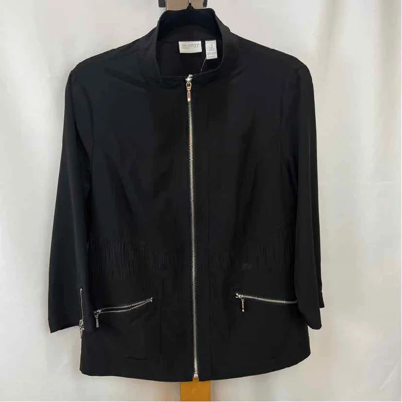 Chico's Women's Size 8 Black Solid Jacket