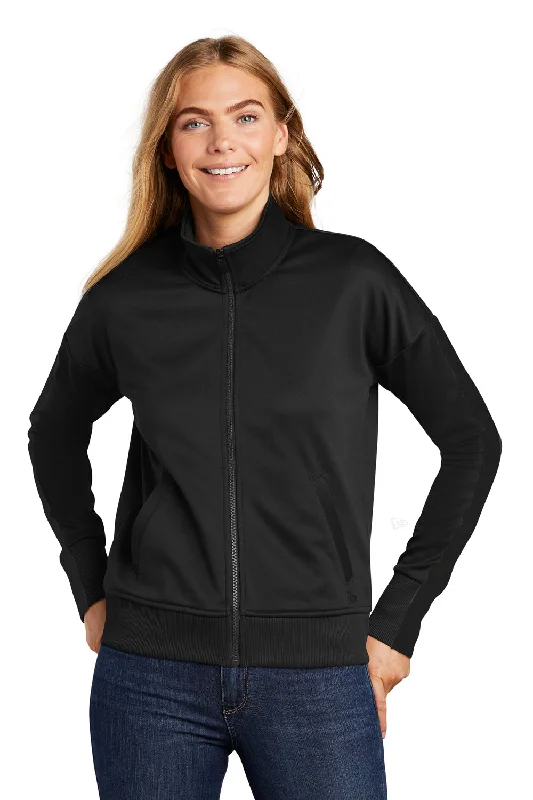 New Era Womens Full Zip Track Jacket - Black