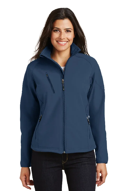 Port Authority Womens Wind & Water Resistant Full Zip Jacket - Insignia Blue - Closeout