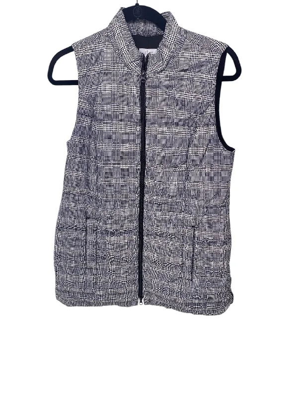 J Jill Misses Size XS Black White Print Vest