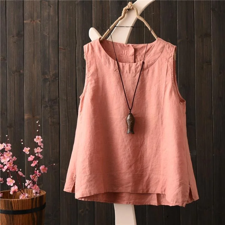 Summer Wild Cotton And Linen Women Vest