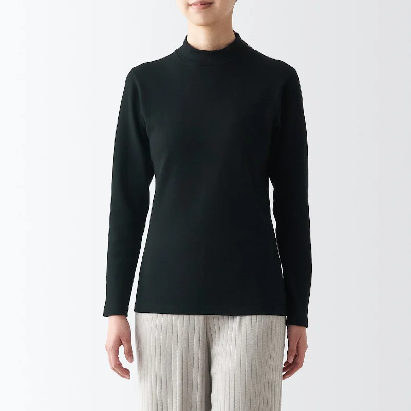 Warm Cotton & Wool Mockneck T-Shirt