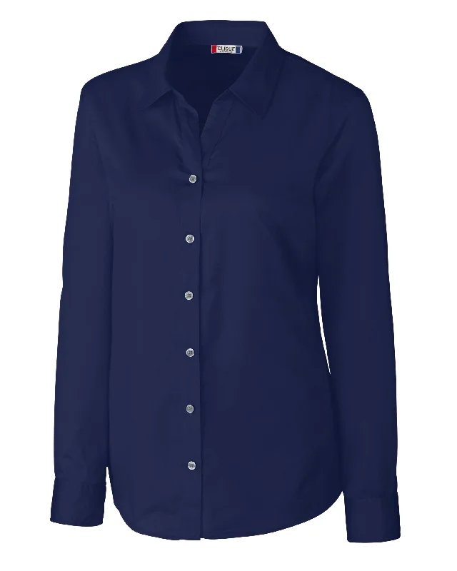 Clique Avesta Stain Resistant Womens Long Sleeve Button Down Shirt