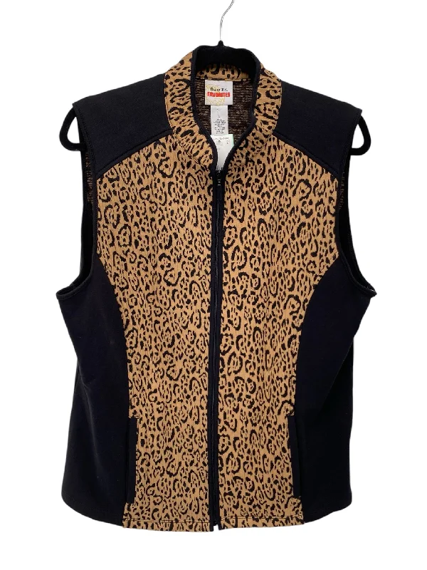 Ruby Rd Misses Size Large Animal Print Vest