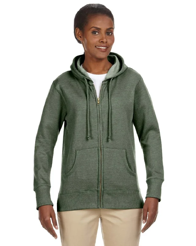 econscious EC4580 Ladies' Organic/Recycled Heathered Fleece Full-Zip Hooded Sweatshirt