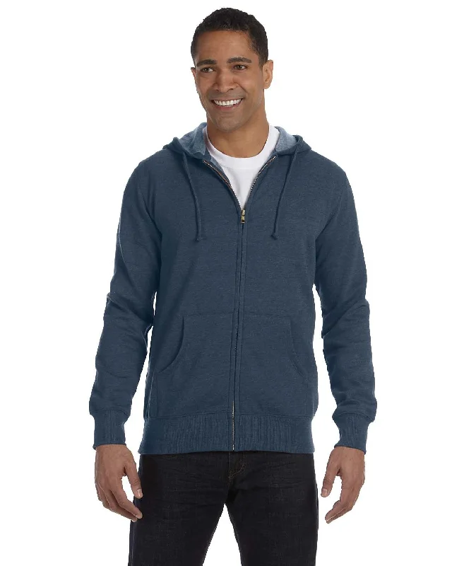 econscious EC5680 Men's Organic/Recycled Heathered Full-Zip Hooded Sweatshirt