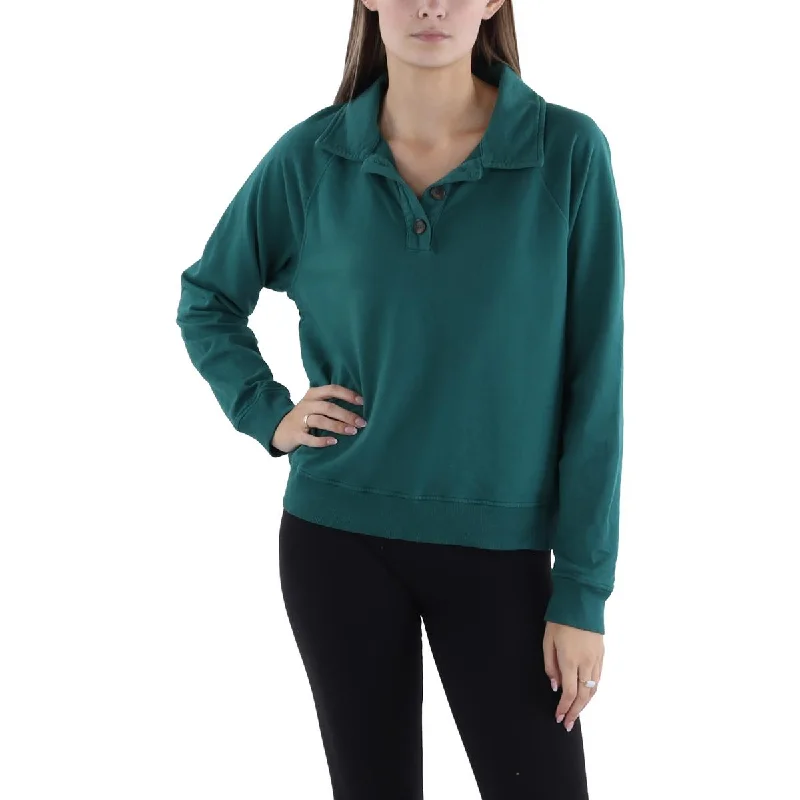 Michael Stars Womens Cotton Polo Cropped