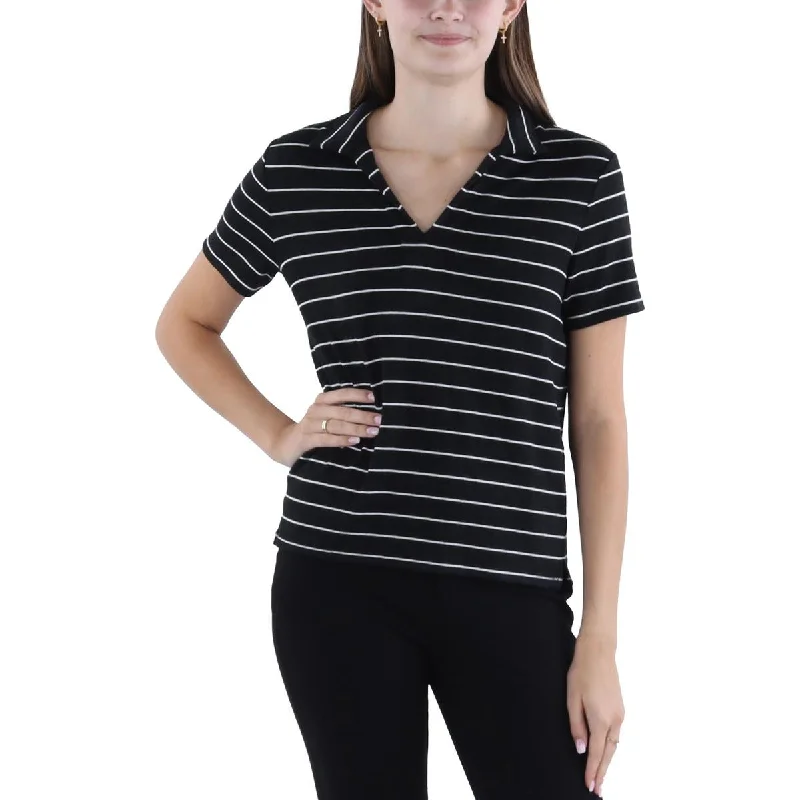 Rag & Bone Womens Striped Collar Polo Top