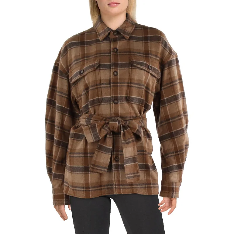 Polo Ralph Lauren Womens Wool Plaid Button-Down Top