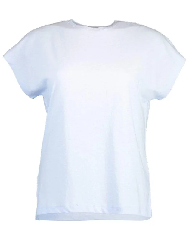 Powder Blue Relaxed Short Sleeve Dolman Top