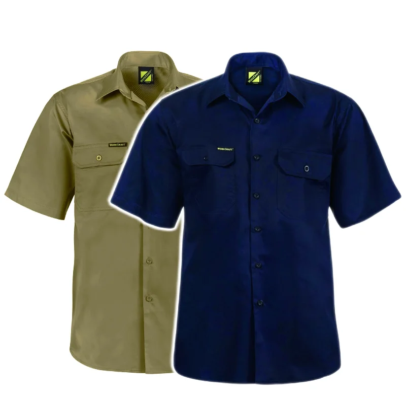 WS4012 LIGHTWEIGHT SHORT SLEEVE VENTED COTTON DRILL SHIRT