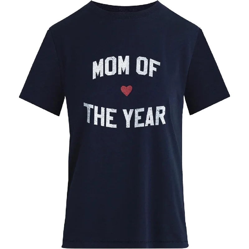 Favorite Daughter Womens Mom of The Year Short Sleeve Tee Shirt Navy