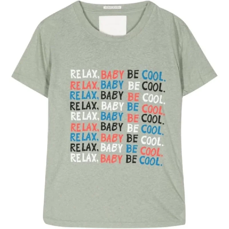 MOTHER Womens The Sinful Short Sleeve Tee Shirt Relax Baby Be Cool