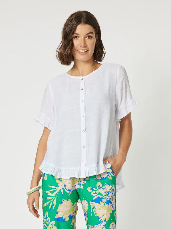 Portofino Short Sleeve Top - White