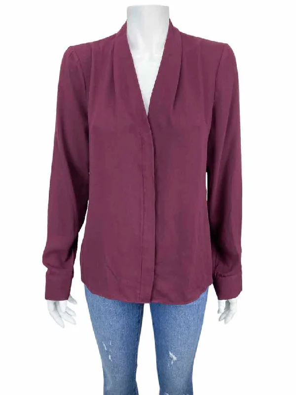 Halogen Women's V-neck Blouse Wine Size S with Tags