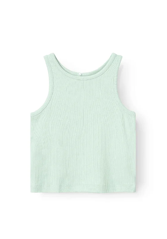 Name It Kid Girl Holone Cropped Tank Top, Silt Green