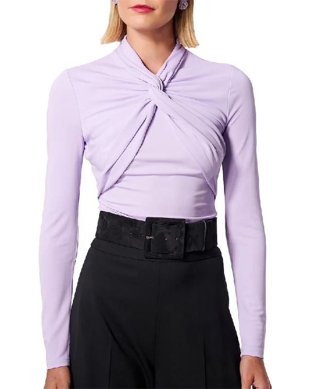 Carolina Herrera Twisted V-Neck Top