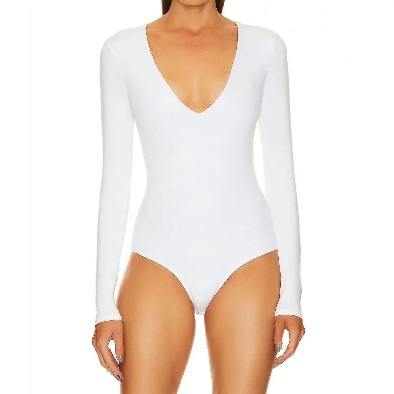 Enza Costa - Luxe Knit L/S V-Neck Bodysuit